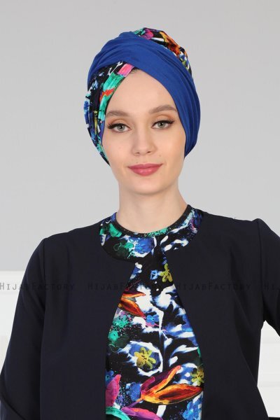 Fiona - Blue Galaxy Cotton Turban