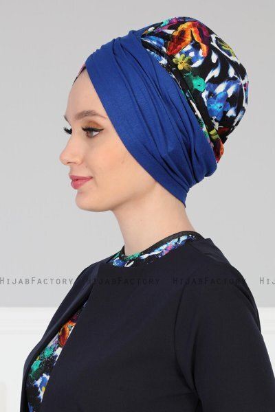 Fiona - Blue Galaxy Cotton Turban