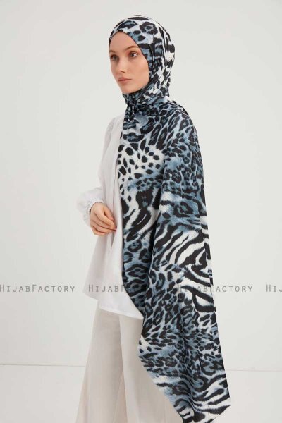 Ayten - Indigo Patterned Hijab