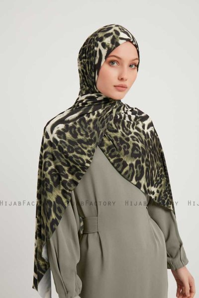 Ayten - Khaki Patterned Hijab