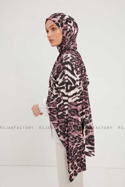 Ayten - Purple Patterned Hijab
