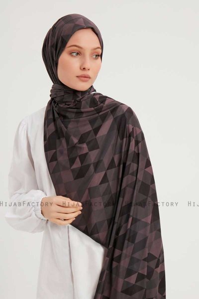 Banou - Purple Patterned Hijab
