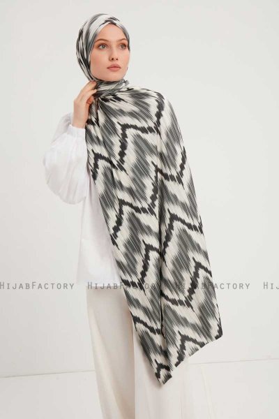 Tansu - Anthracite Patterned Hijab