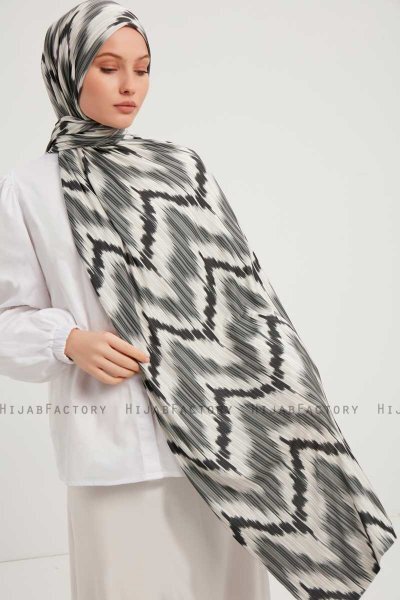 Tansu - Anthracite Patterned Hijab