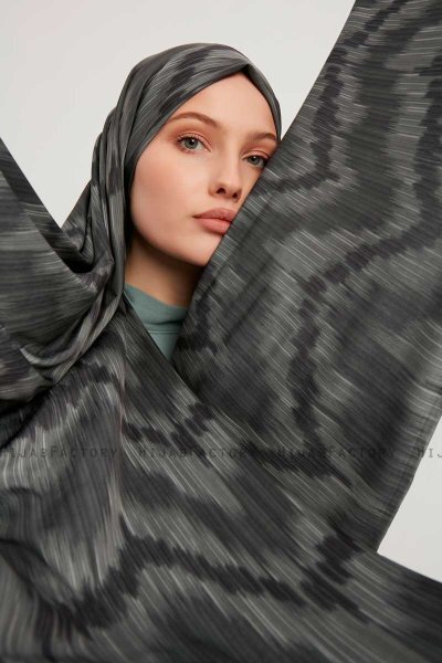Tansu - Black Patterned Hijab