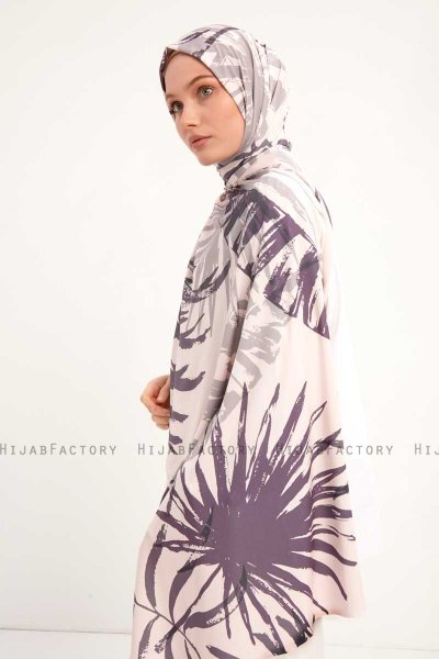 Ezmeray - Purple Patterned Hijab