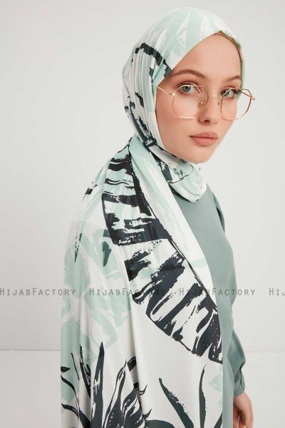 Ezmeray - Light Green Patterned Hijab