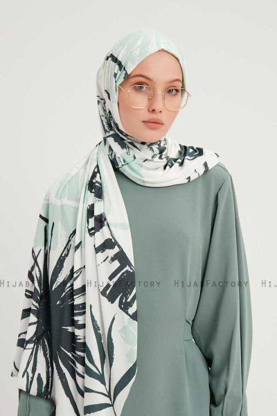 Ezmeray - Light Green Patterned Hijab