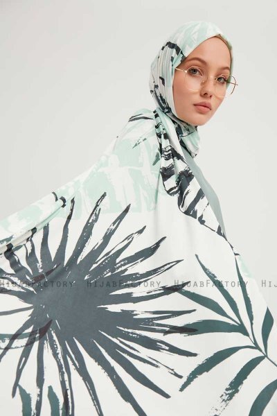 Ezmeray - Light Green Patterned Hijab