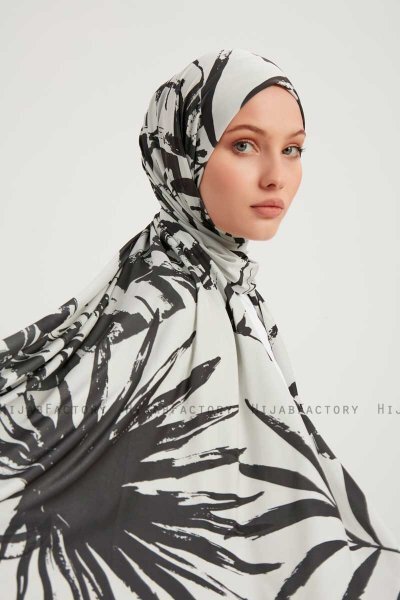 Ezmeray - Anthracite Patterned Hijab