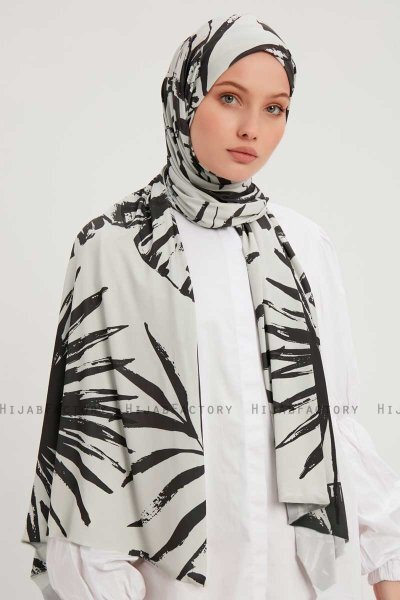 Ezmeray - Anthracite Patterned Hijab