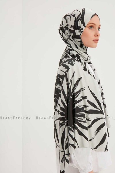 Ezmeray - Anthracite Patterned Hijab