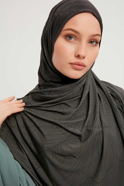 Fadime - Smoked Patterned Hijab