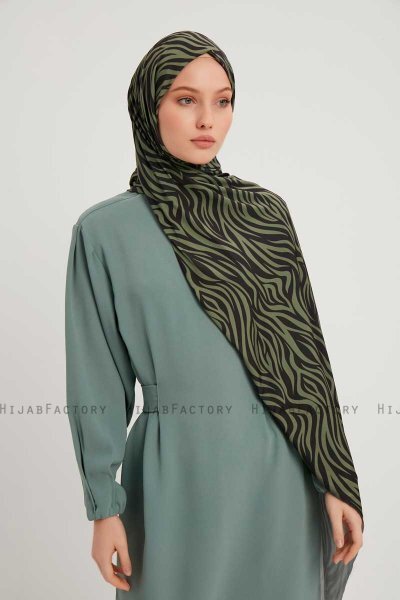 Hafiz - Green Patterned Hijab