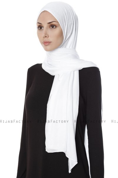Farah - White Jersey Hijab
