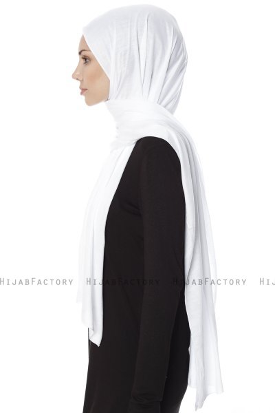 Farah - White Jersey Hijab