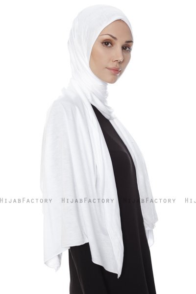 Farah - White Jersey Hijab