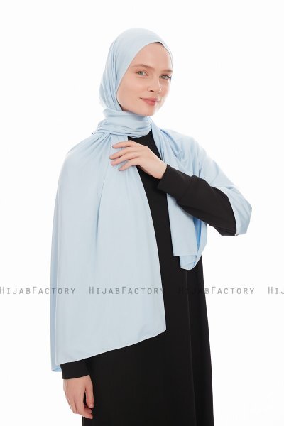 Farah - Light Blue Jersey Hijab