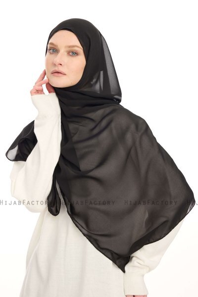 Chiffon Hijab - Black
