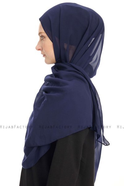 Chiffon Hijab - Navy Blue