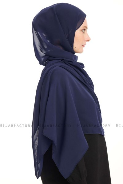 Chiffon Hijab - Navy Blue