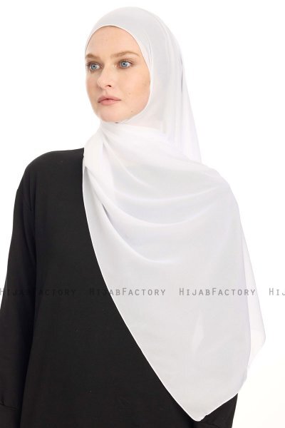 Chiffon Hijab - White