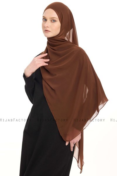 Chiffon Hijab - Brown
