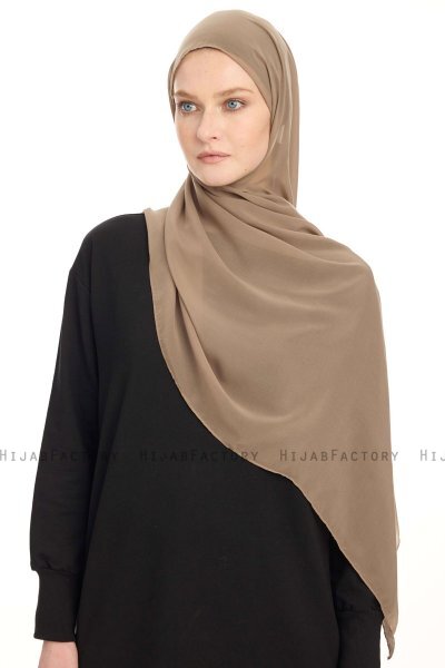 Chiffon Hijab - Dark Taupe