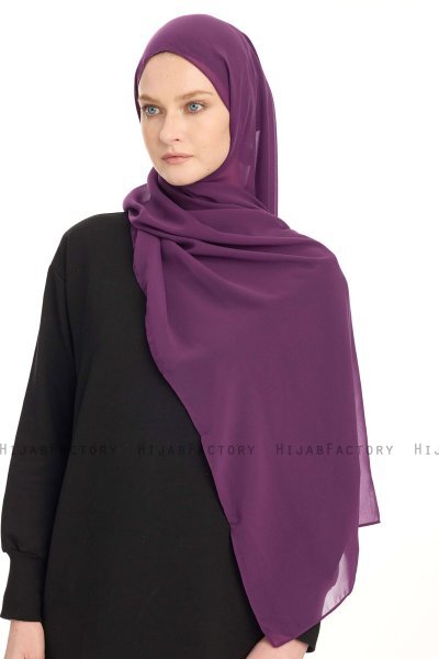 Chiffon Hijab - Dark Purple