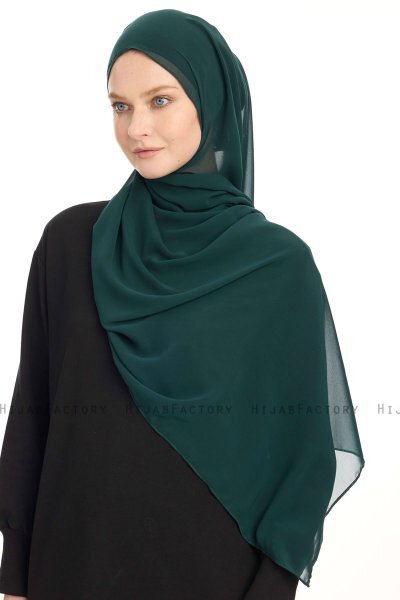 Chiffon Hijab - Dark Green