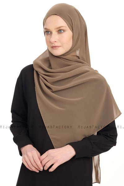 Chiffon Hijab - Taupe