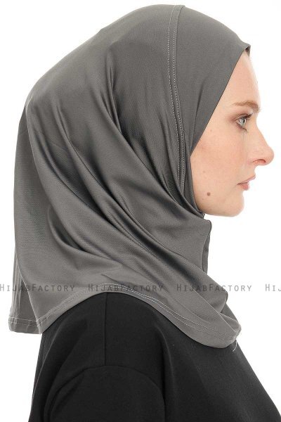 Yazmin - Dark Grey Amira Hijab Ready To Wear