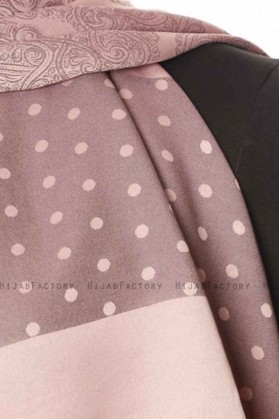 Alev - Dusty Pink Patterned Hijab