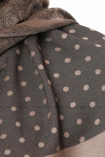 Alev - Taupe Patterned Hijab