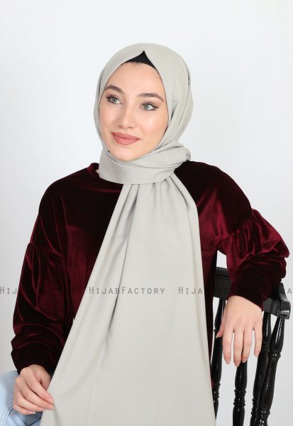 Alida - Taupe Cotton Hijab - Mirach