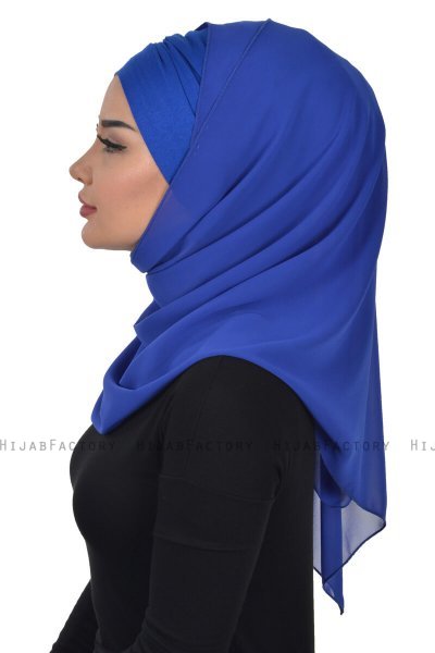 Alva - Blue Practical Hijab & Underscarf
