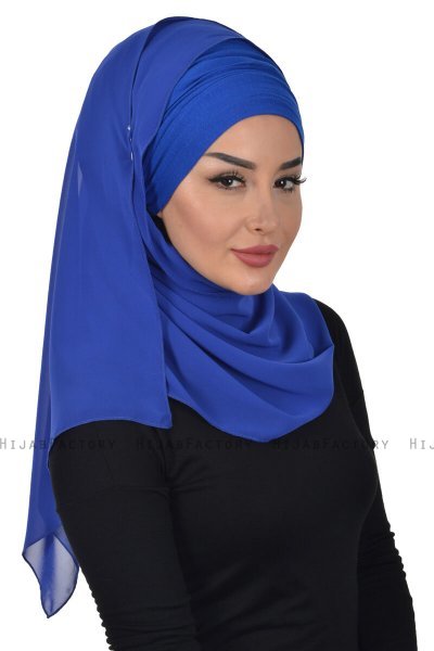 Alva - Blue Practical Hijab & Underscarf