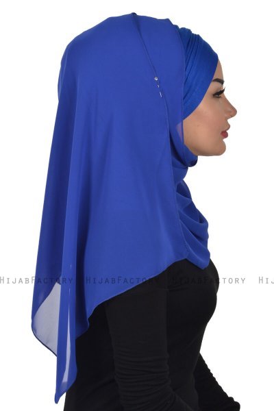 Alva - Blue Practical Hijab & Underscarf