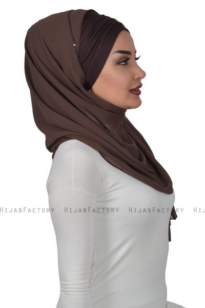 Alva - Brown Practical Hijab & Underscarf