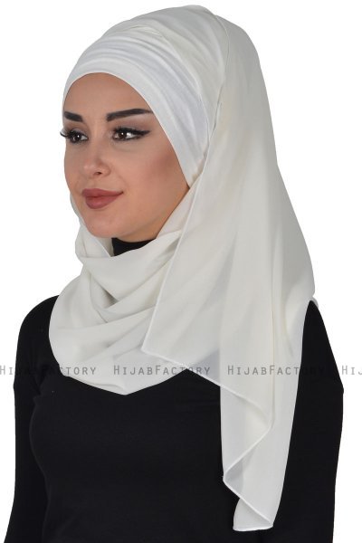 Alva - Creme Practical Hijab & Underscarf