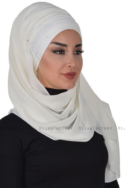 Alva - Creme Practical Hijab & Underscarf