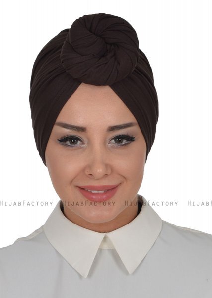 Amy - Brown Cotton Turban - Ayse Turban