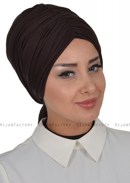 Amy - Brown Cotton Turban - Ayse Turban