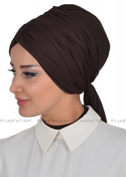Amy - Brown Cotton Turban - Ayse Turban