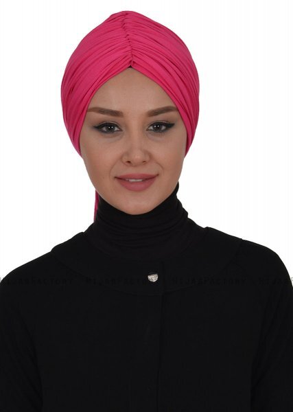 Amy - Fuchsia Cotton Turban - Ayse Turban