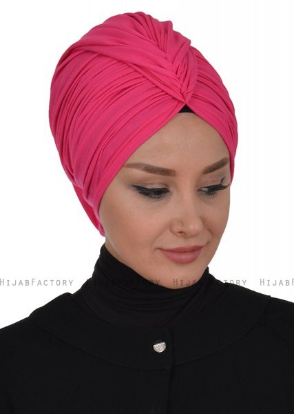 Amy - Fuchsia Cotton Turban - Ayse Turban
