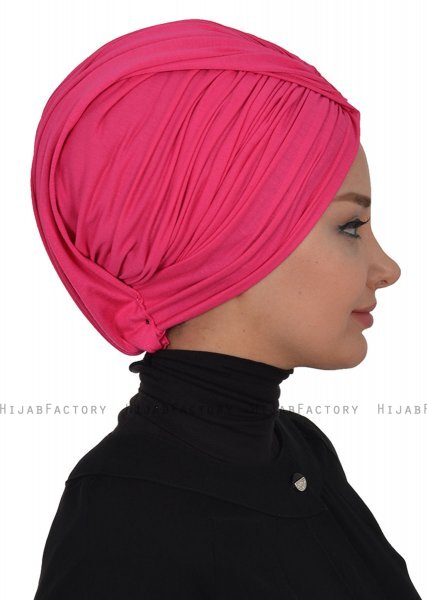 Amy - Fuchsia Cotton Turban - Ayse Turban