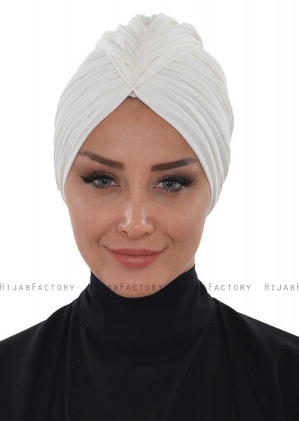 Amy - Offwhite Cotton Turban - Ayse Turban