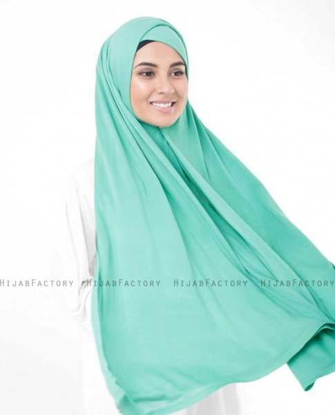Aqua Green Grön Viskos Jersey Hijab InEssence 5VA55c