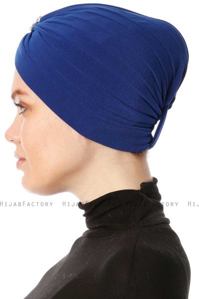 Arwa - Blue Crepe Chiffon Turban - Sehr-i Sal